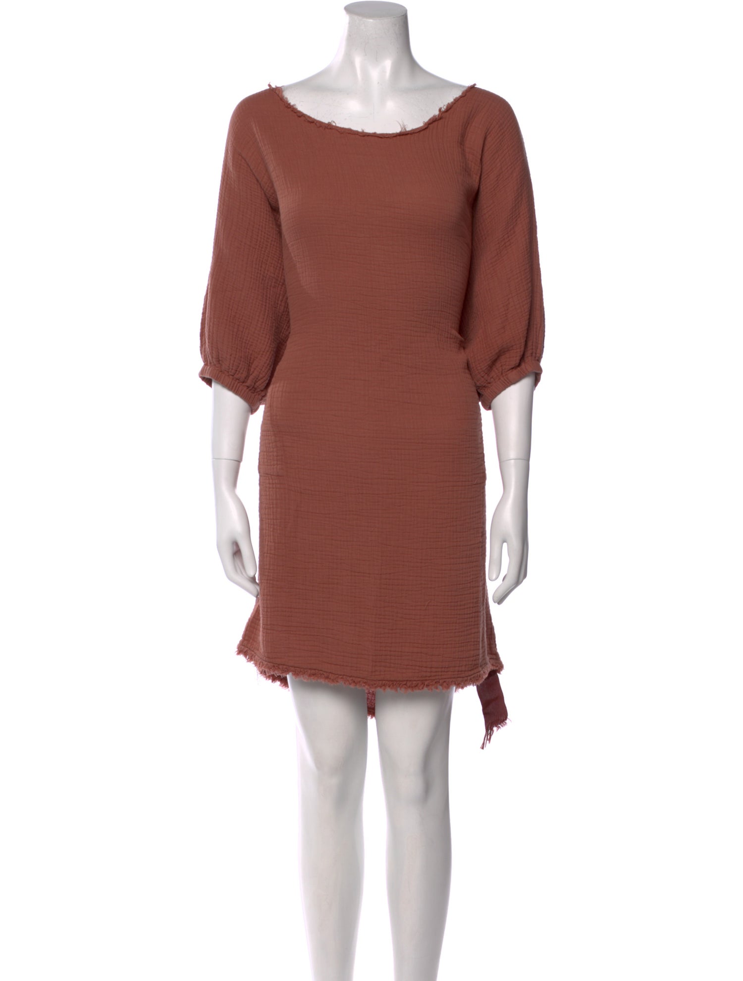 Raquel Allegra Bateau Neckline Knee-Length Dress