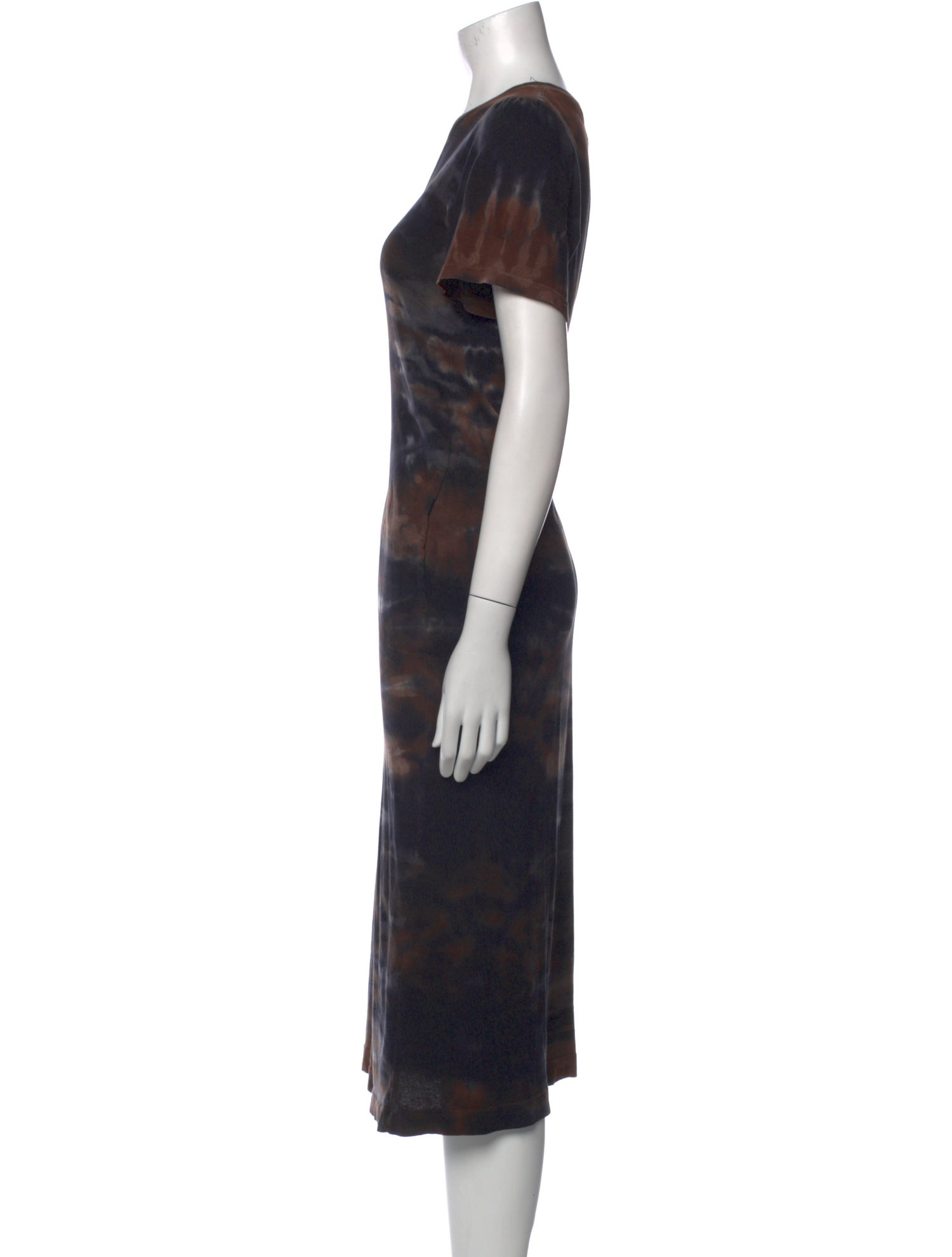 Raquel Allegra Tie-Dye Print Midi Length Dress