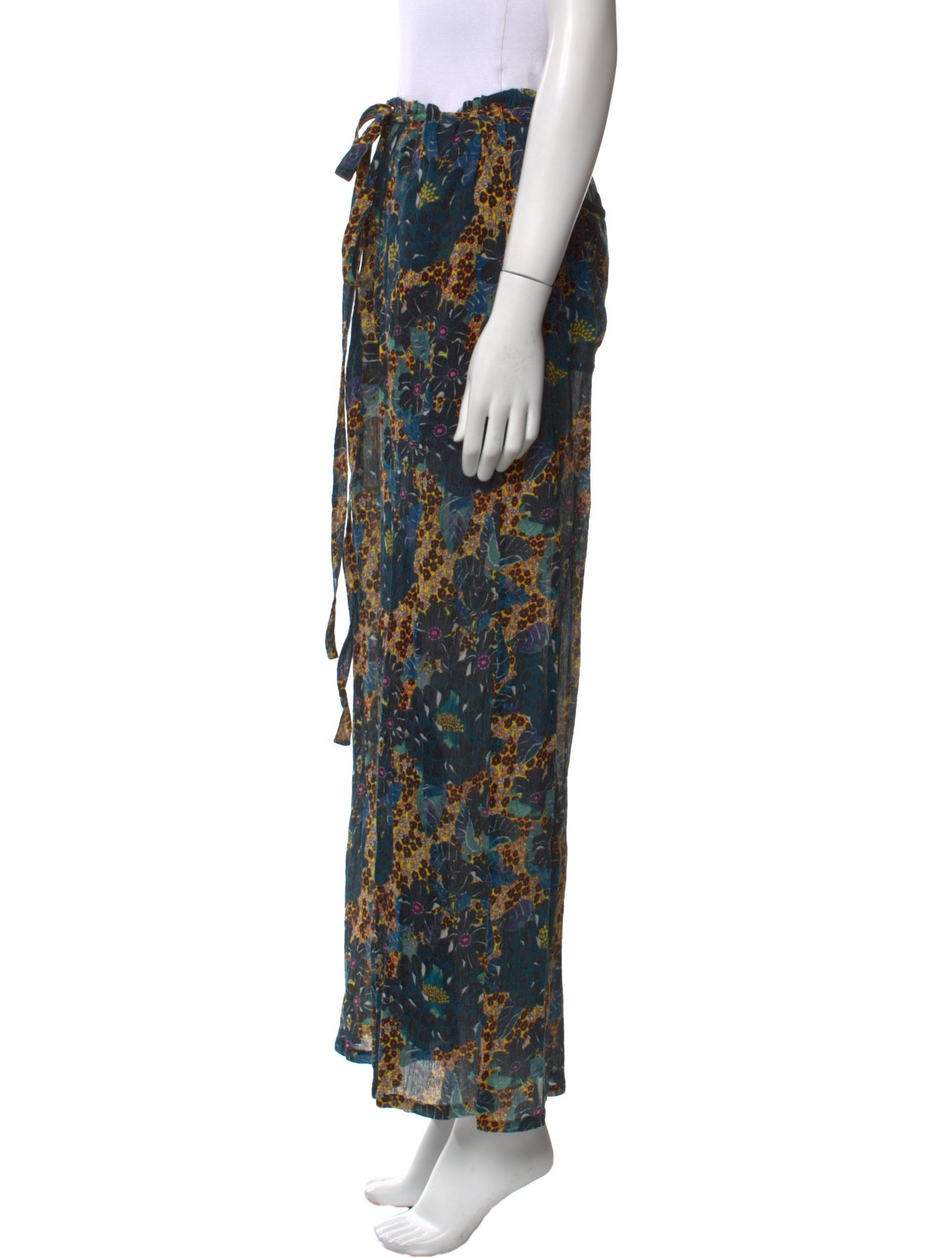 Raquel Allegra Floral Print Wide Leg Pants
