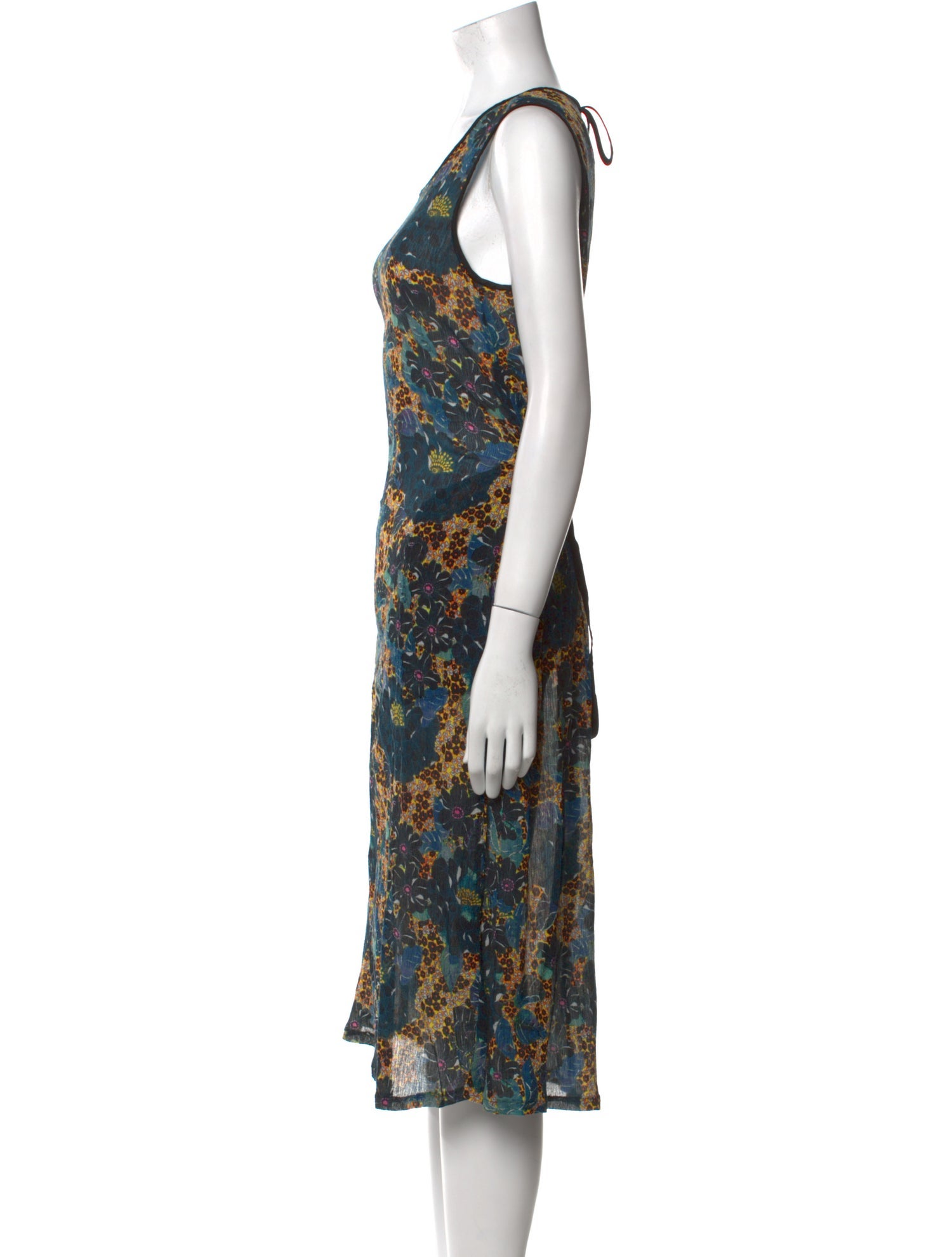 Raquel Allegra Printed Midi Length Dress