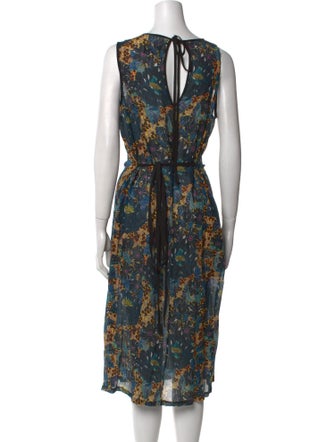 Raquel Allegra Printed Midi Length Dress