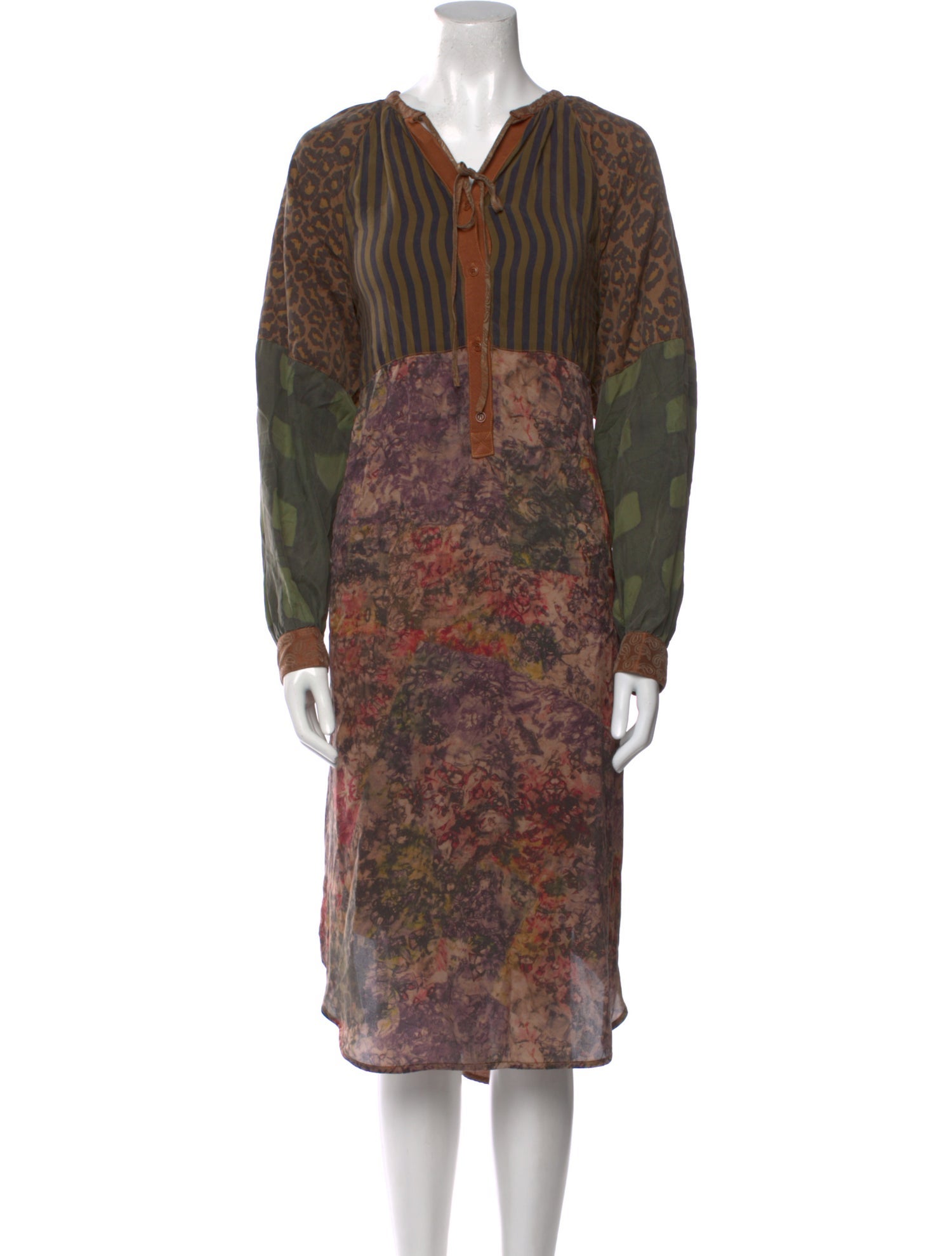 Raquel Allegra Silk Midi Length Dress