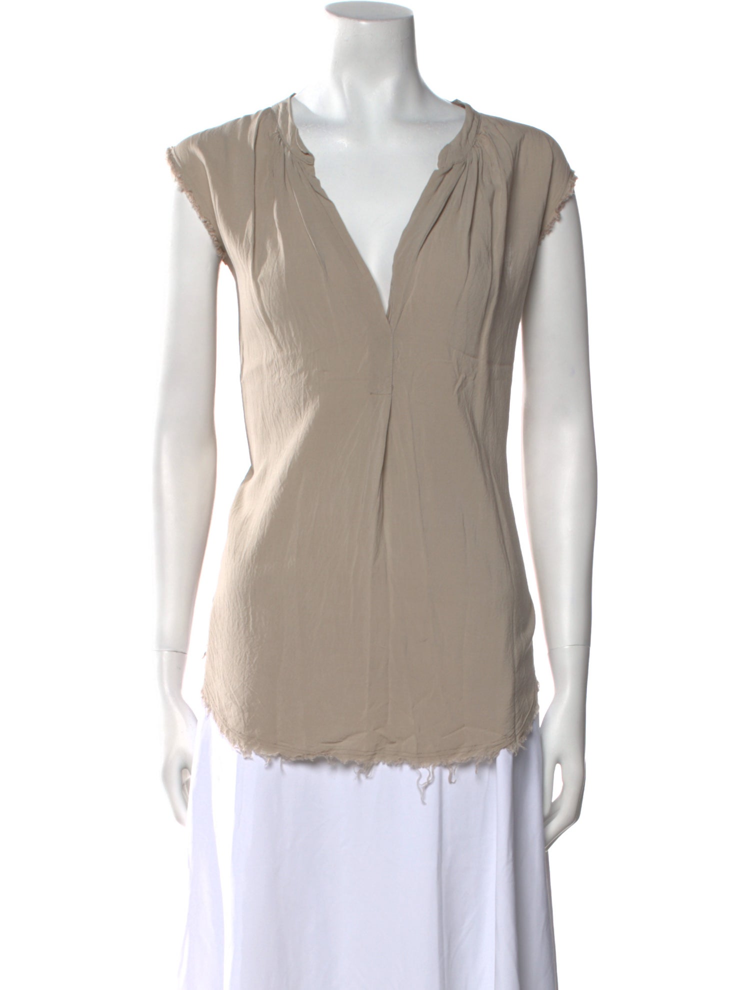 Raquel Allegra V-Neck Sleeveless Blouse