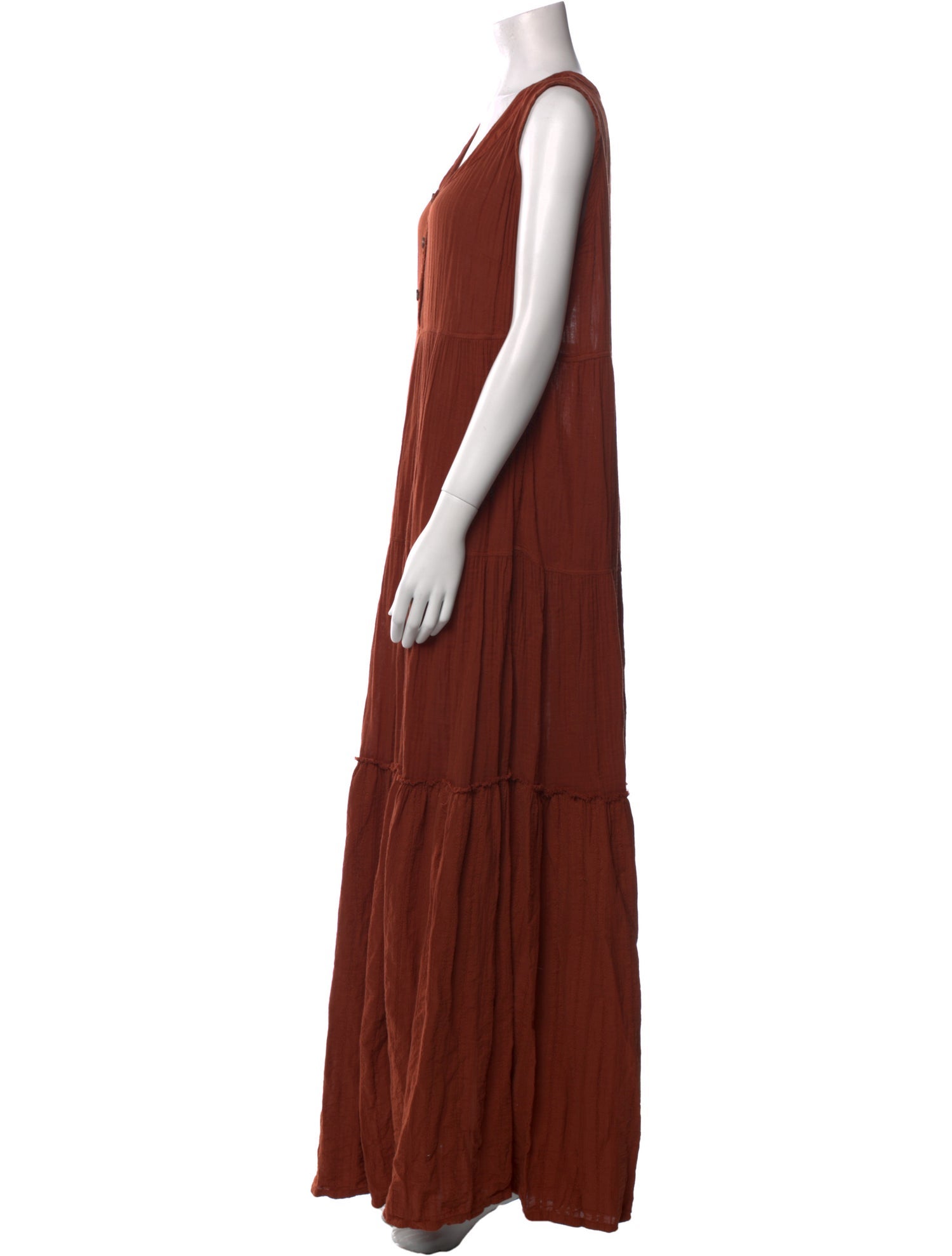 Raquel Allegra Scoop Neck Long Dress