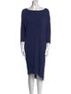 Raquel Allegra Bateau Neckline Midi Length Dress