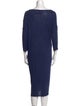 Raquel Allegra Bateau Neckline Midi Length Dress