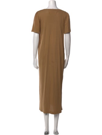 Raquel Allegra Crew Neck Long Dress