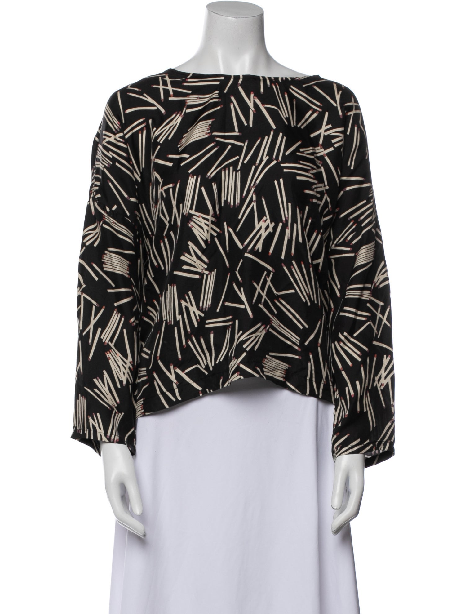 Raquel Allegra Silk Printed Blouse