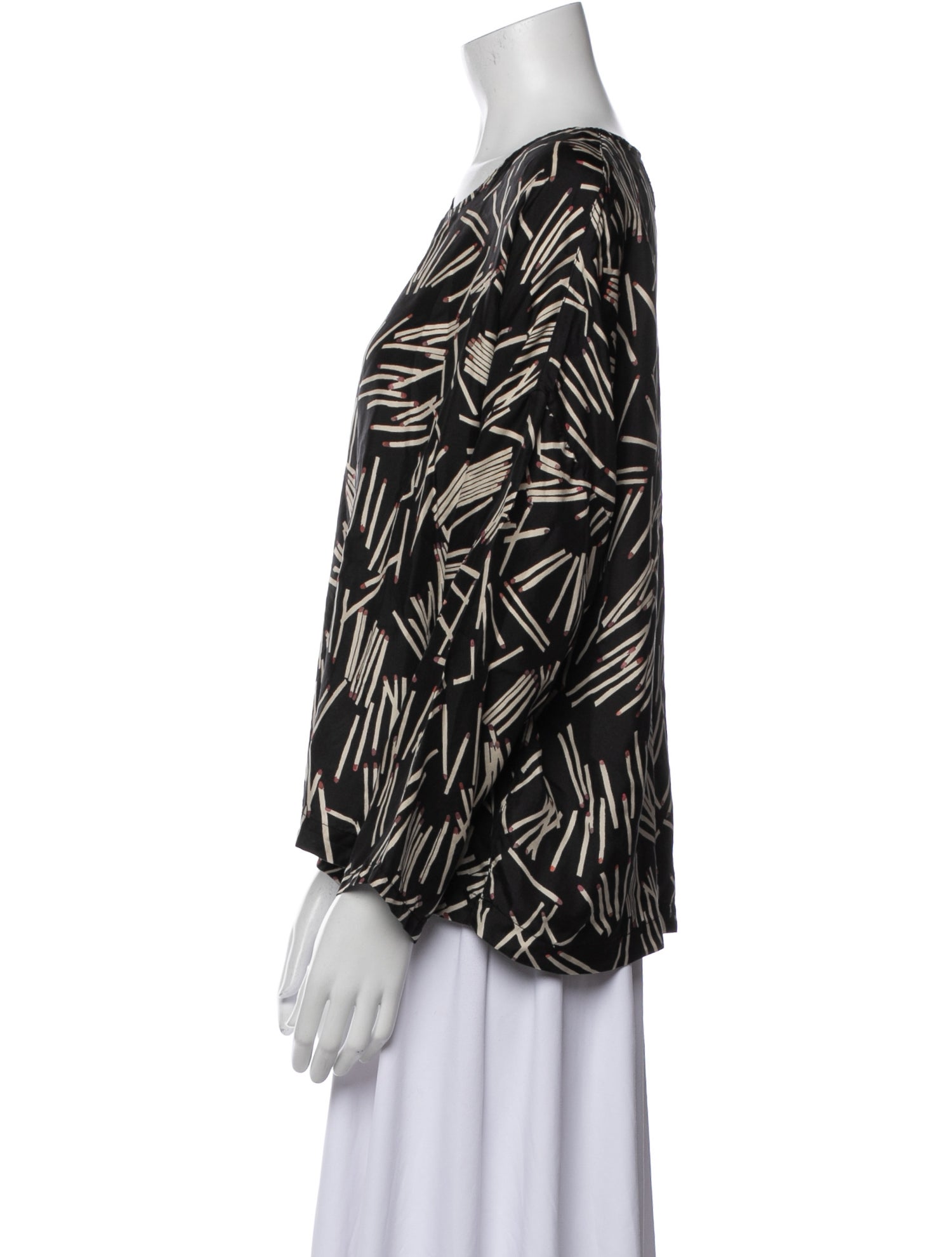 Raquel Allegra Silk Printed Blouse