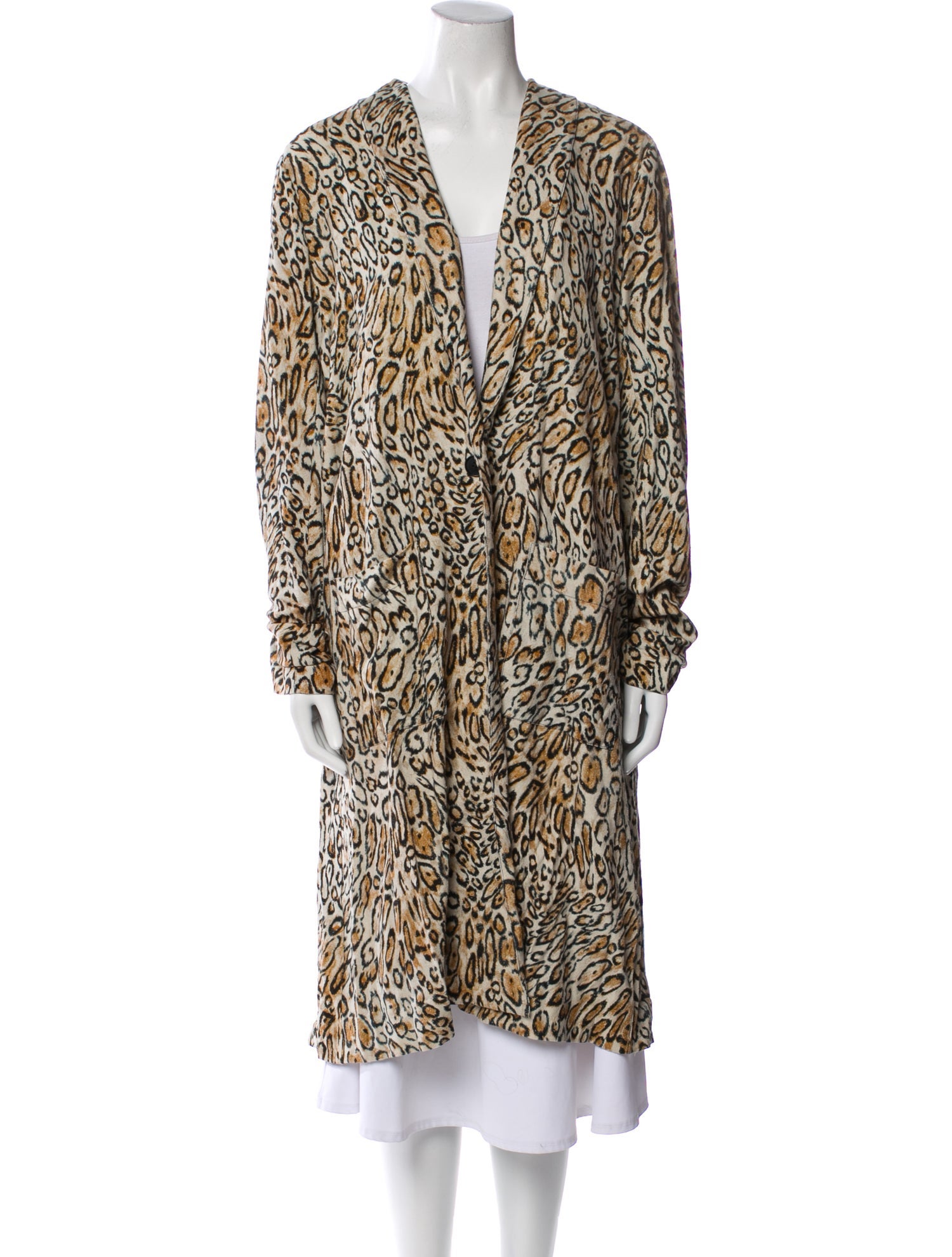Raquel Allegra Silk Animal Print Coat