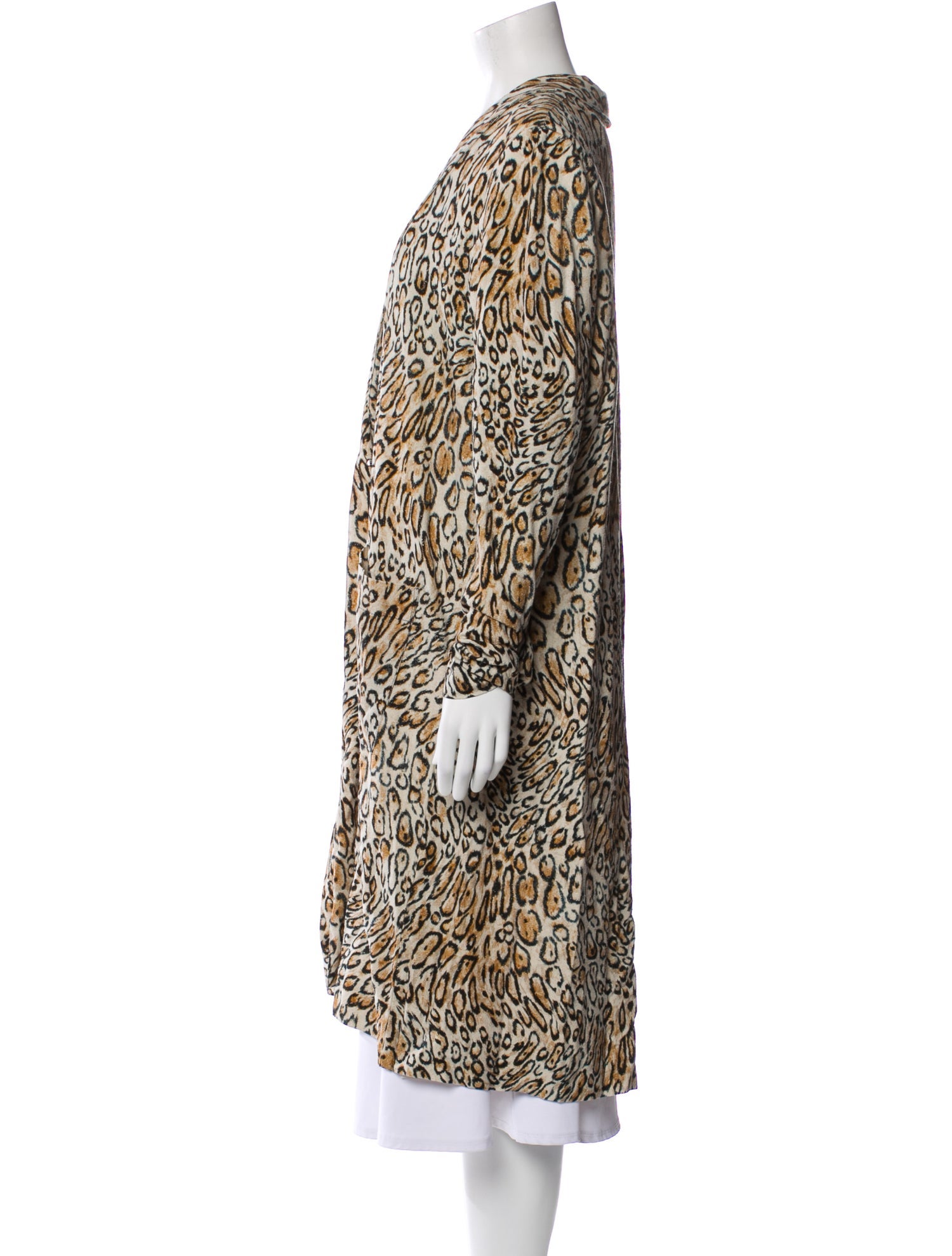 Raquel Allegra Silk Animal Print Coat