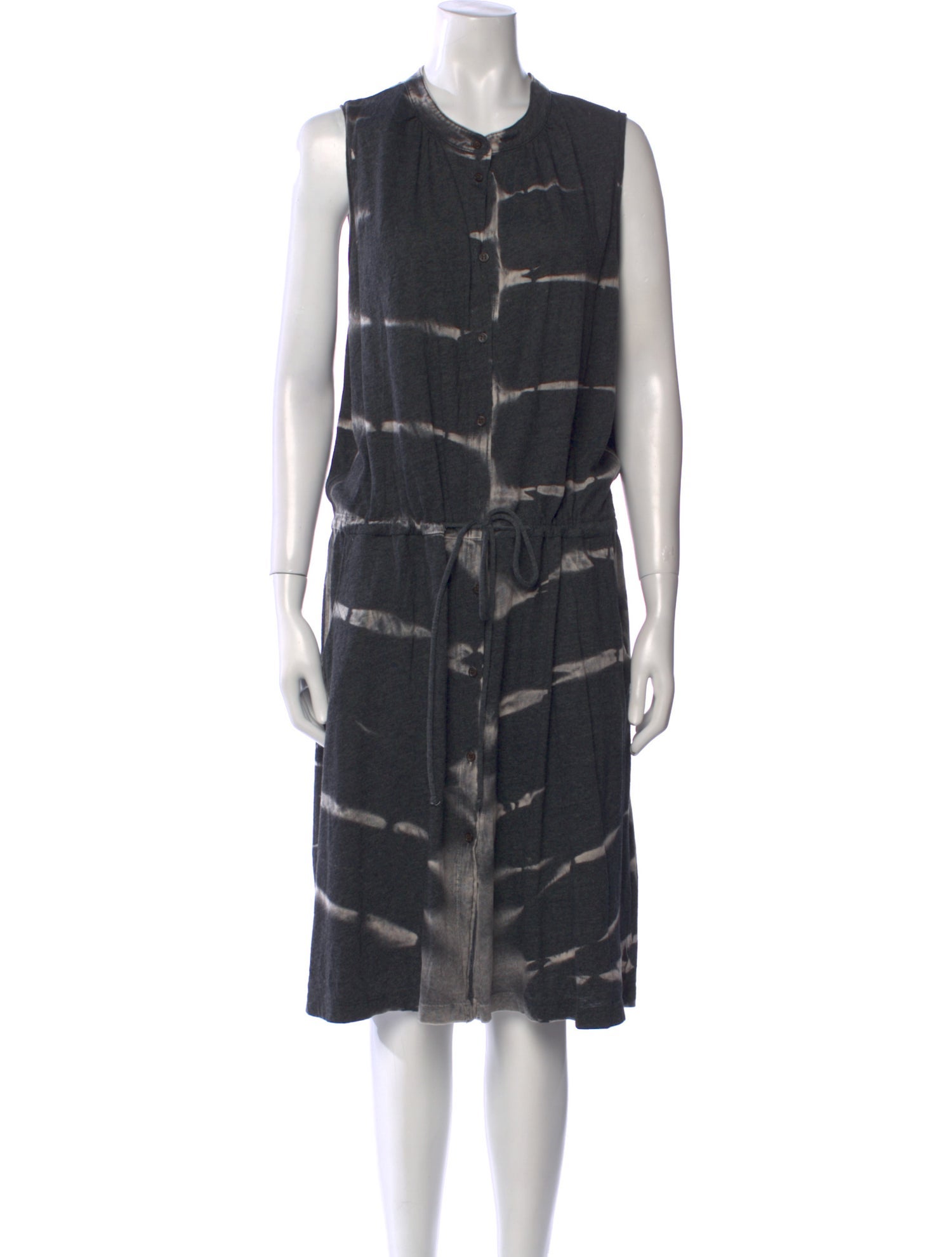 Raquel Allegra Tie-Dye Print Midi Length Dress