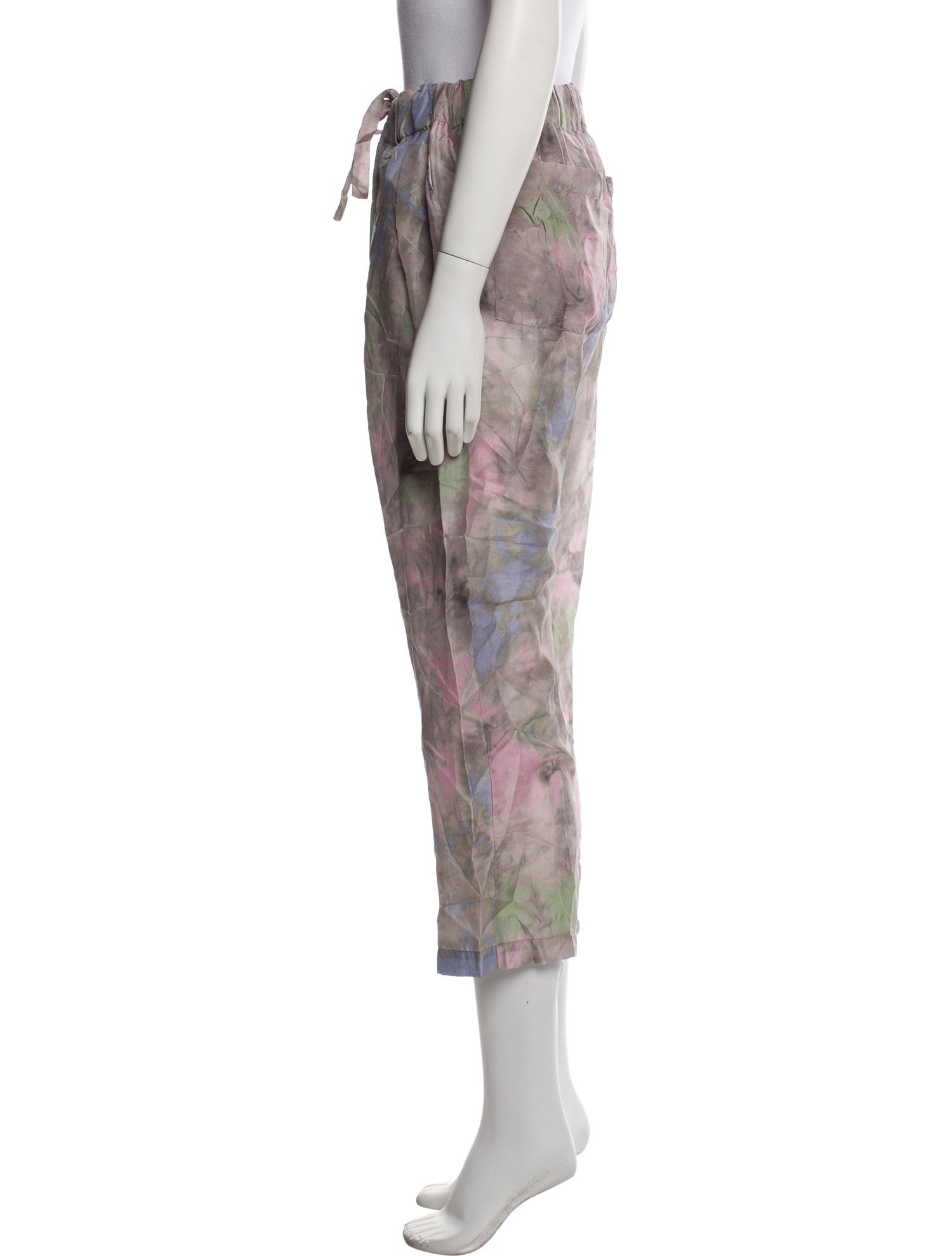 Raquel Allegra Silk Printed Sweatpants