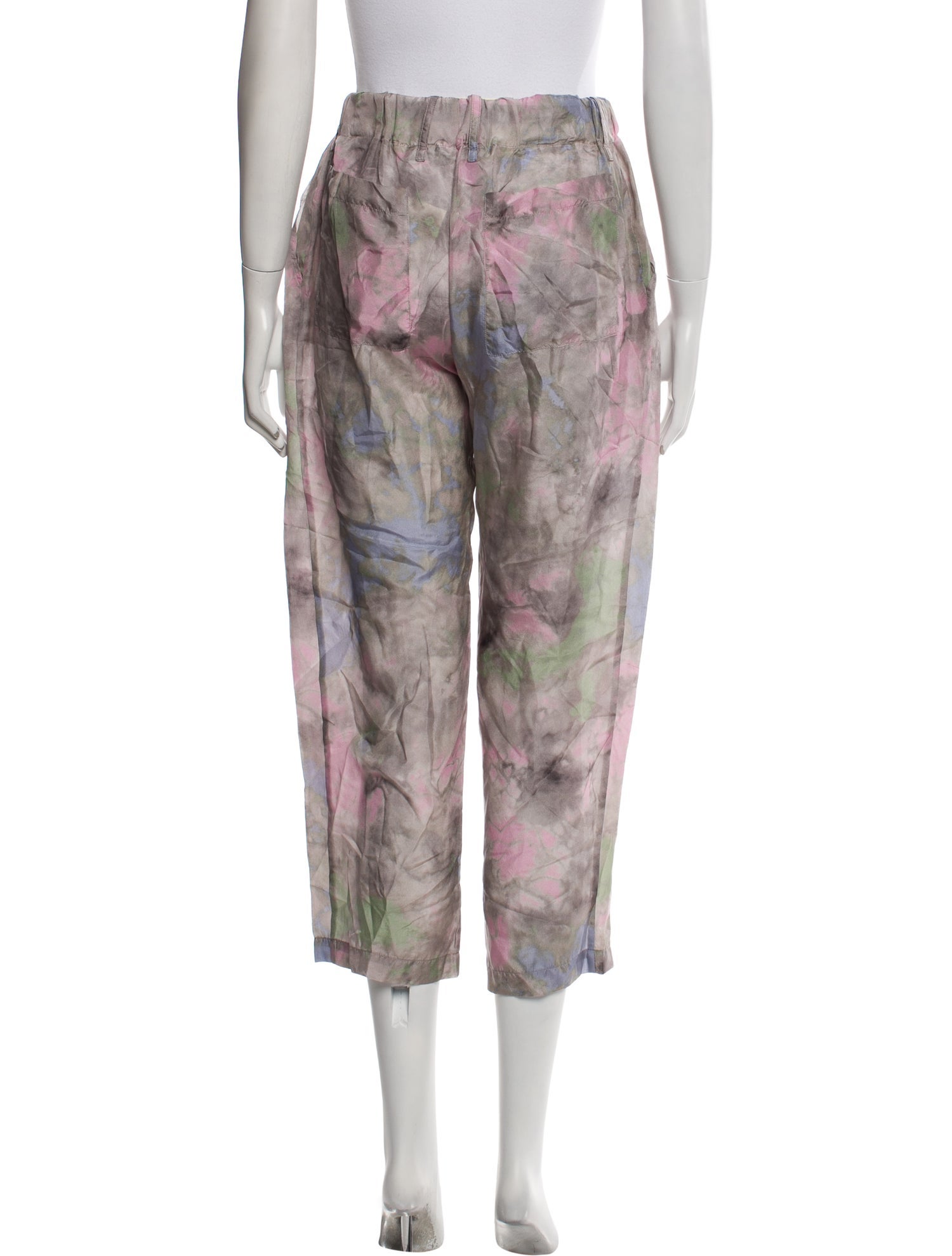 Raquel Allegra Silk Printed Sweatpants