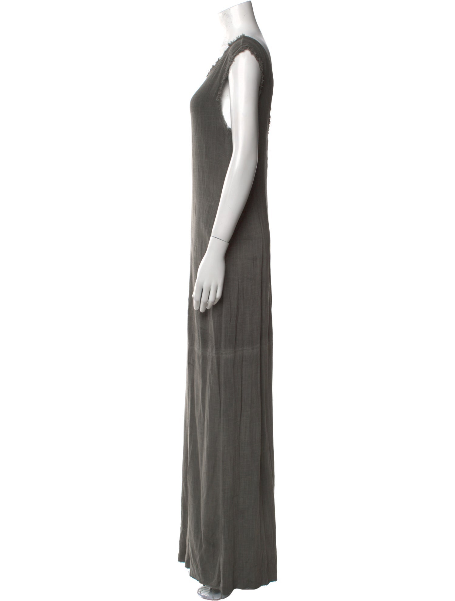 Raquel Allegra Scoop Neck Long Dress