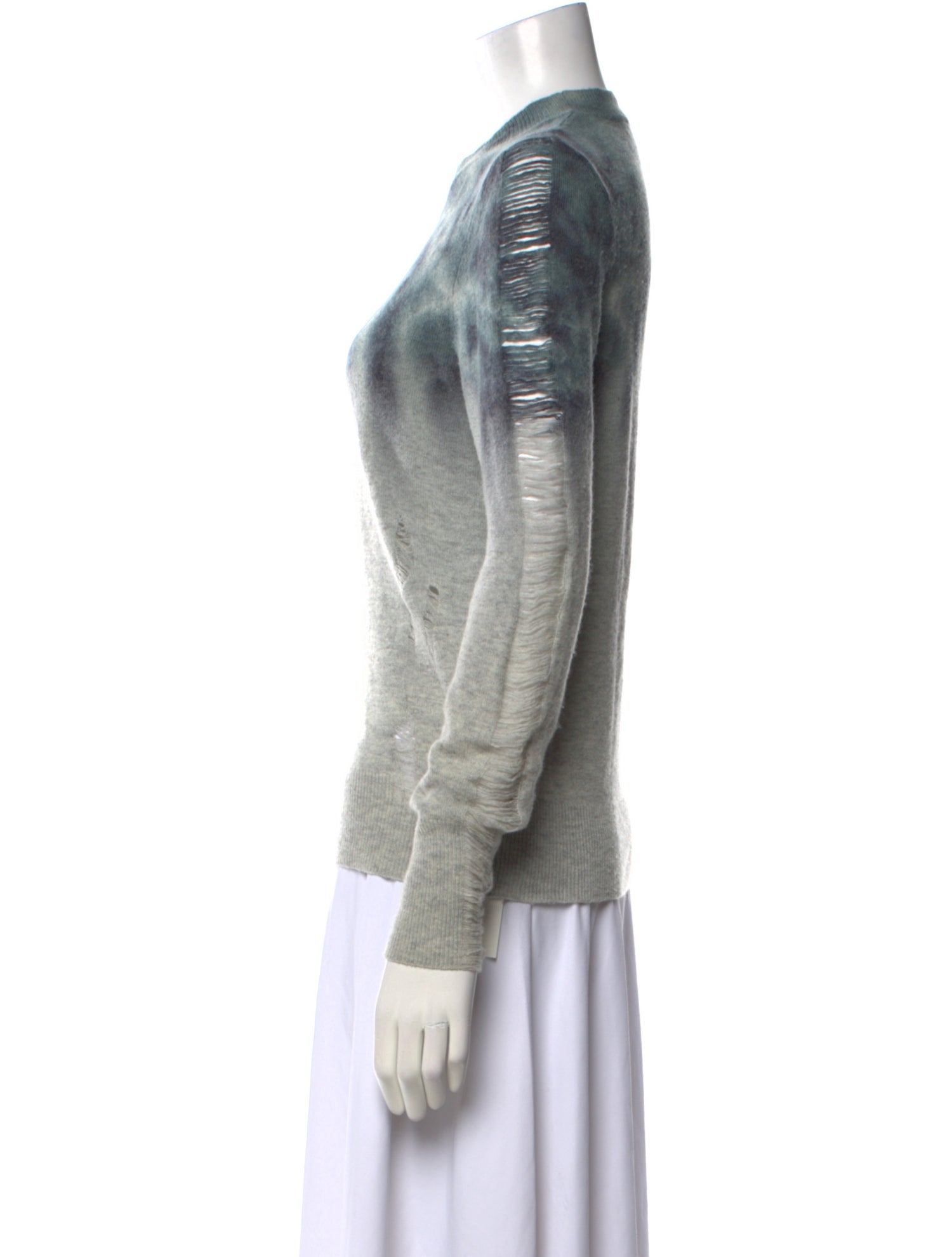 Raquel Allegra Merino Wool Tie-Dye Print Sweater