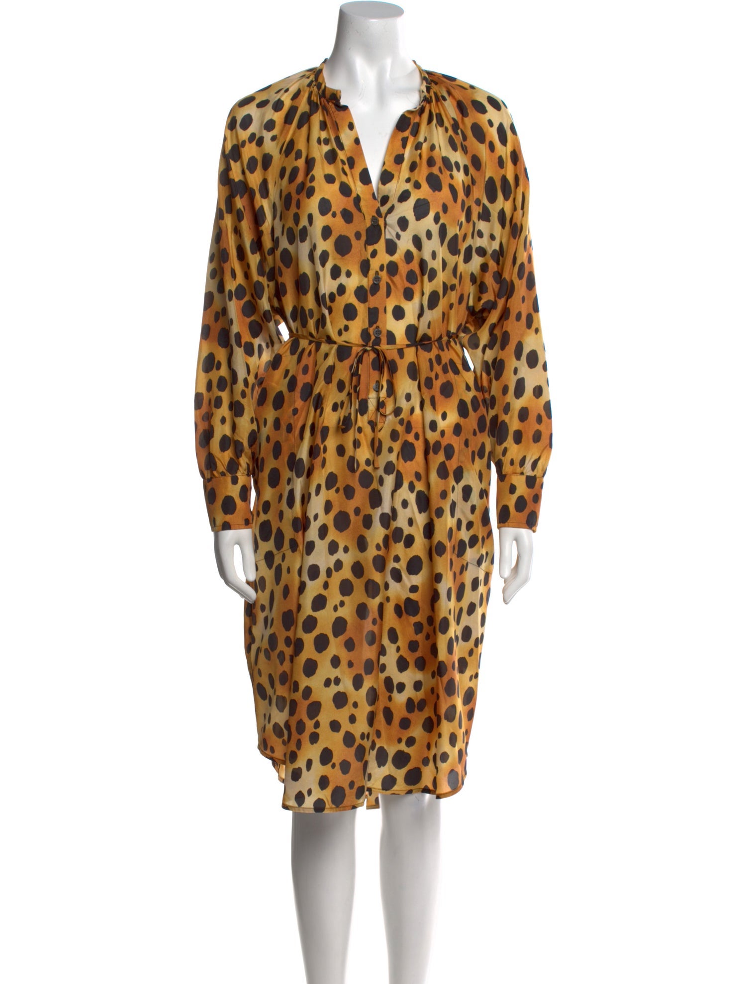 Raquel Allegra Silk Knee-Length Dress