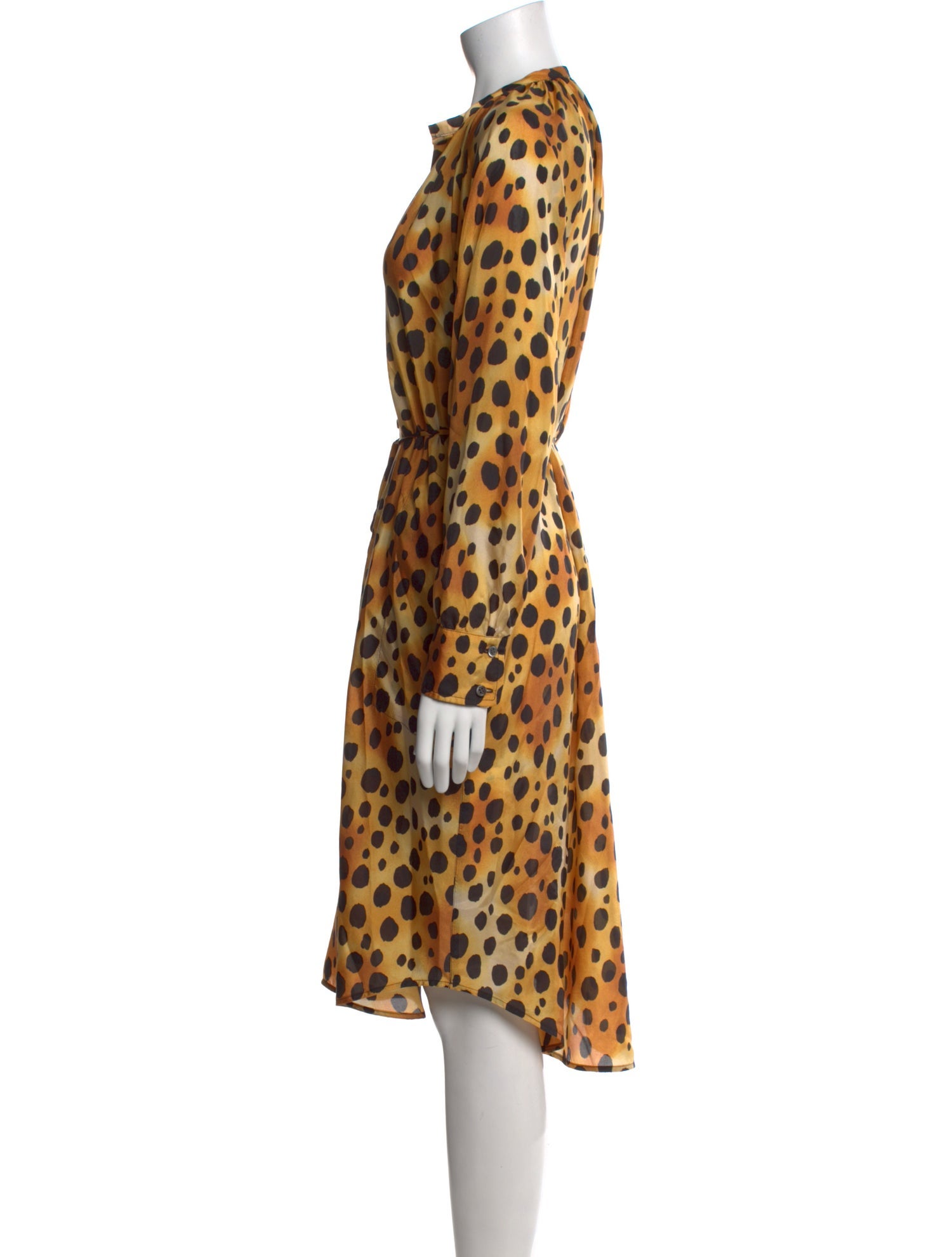 Raquel Allegra Silk Knee-Length Dress