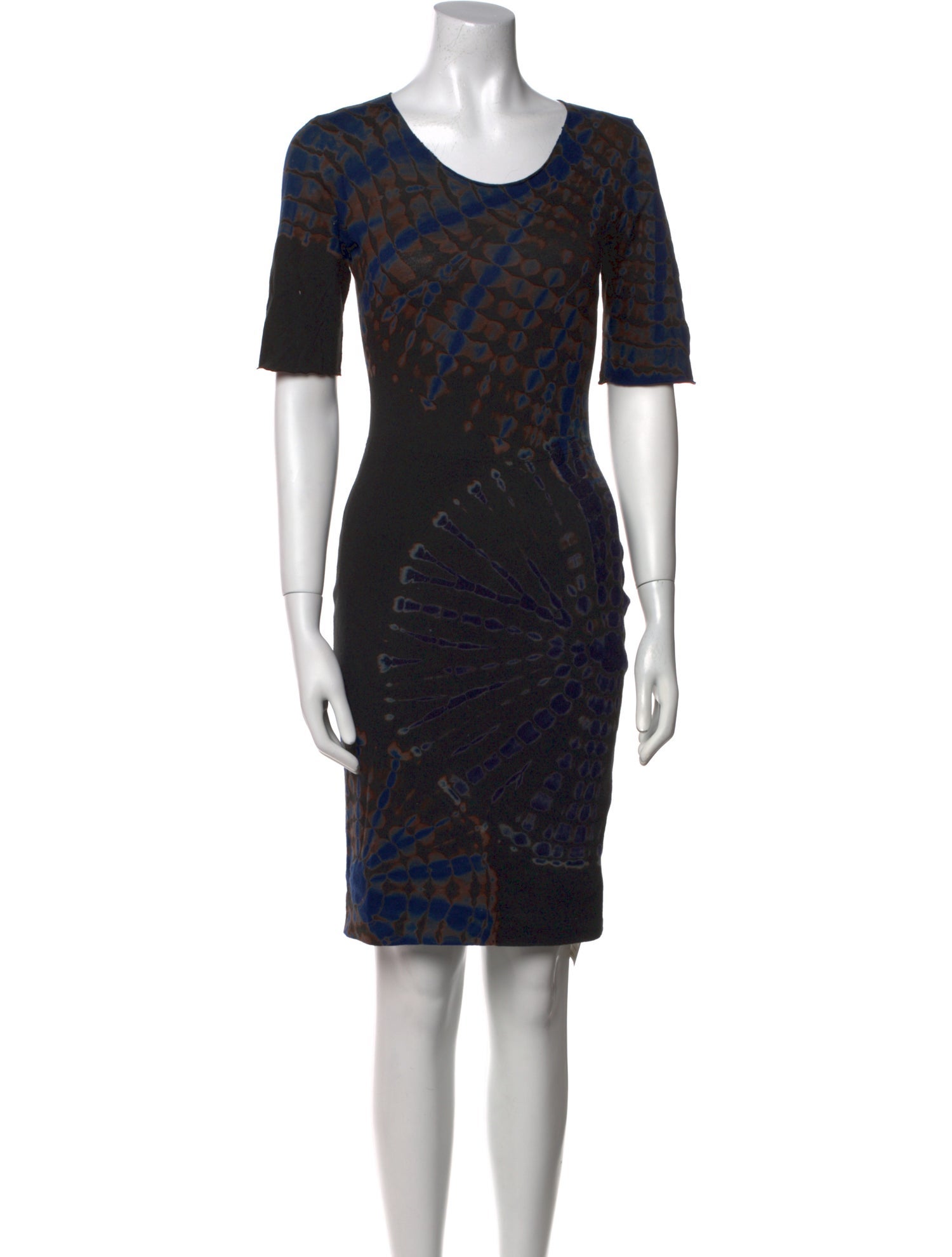Raquel Allegra Printed Knee-Length Dress