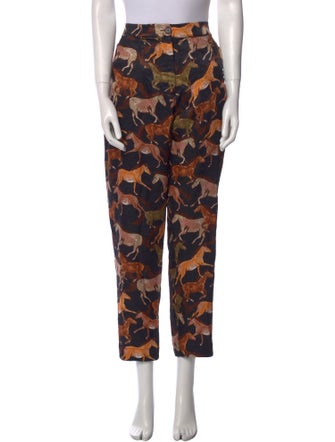 Raquel Allegra Printed Straight Leg Pants
