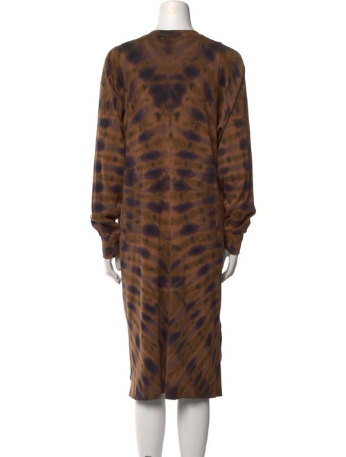 Raquel Allegra Tie-Dye Print Midi Length Dress