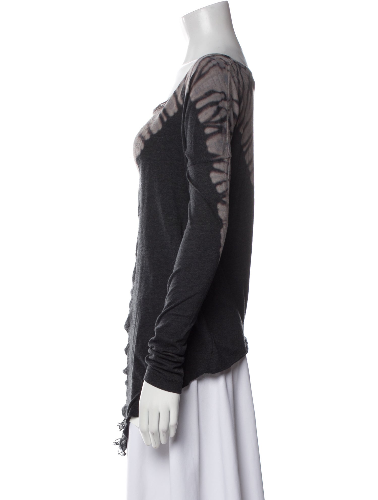 Raquel Allegra Square Neckline Long Sleeve Top