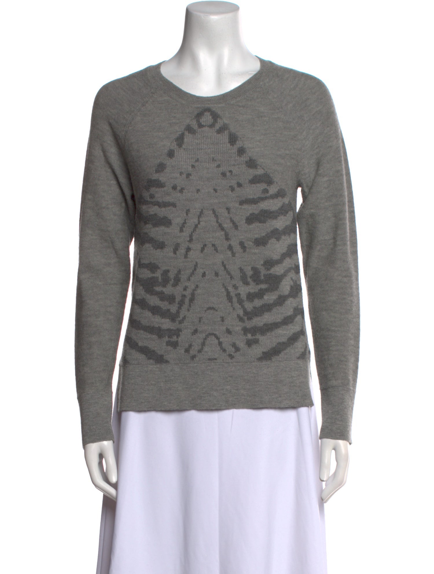 Raquel Allegra Merino Wool Graphic Print Sweater