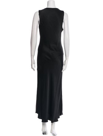 Raquel Allegra Scoop Neck Long Dress