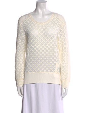 Raquel Allegra Printed Scoop Neck Sweater