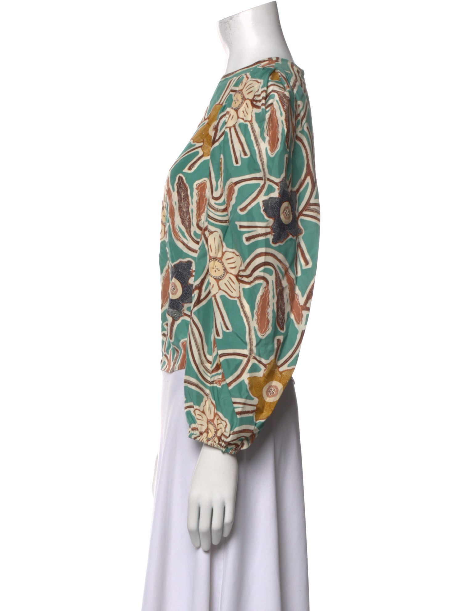 Raquel Allegra Silk Printed Blouse