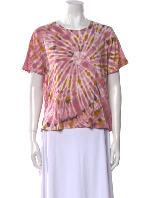 Raquel Allegra Tie-Dye Print Crew Neck T-Shirt