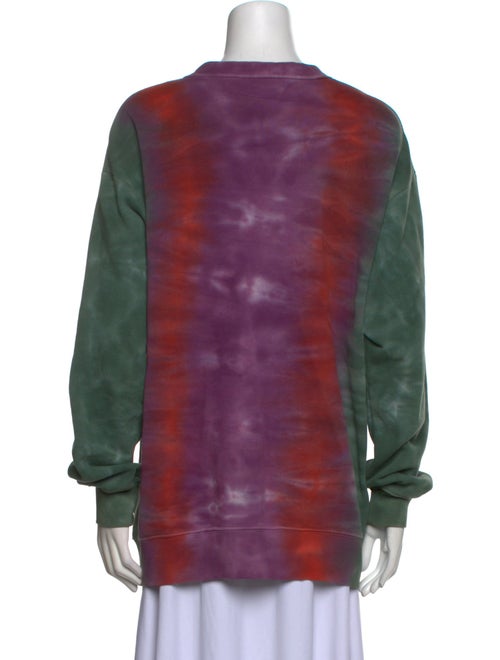Raquel Allegra Tie-Dye Print V-Neck Sweater