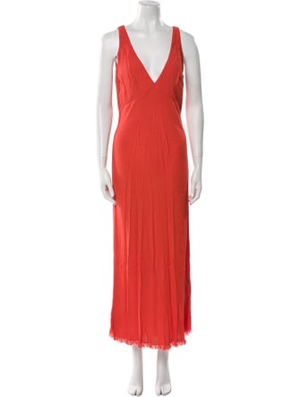 Raquel Allegra V-Neck Long Dress