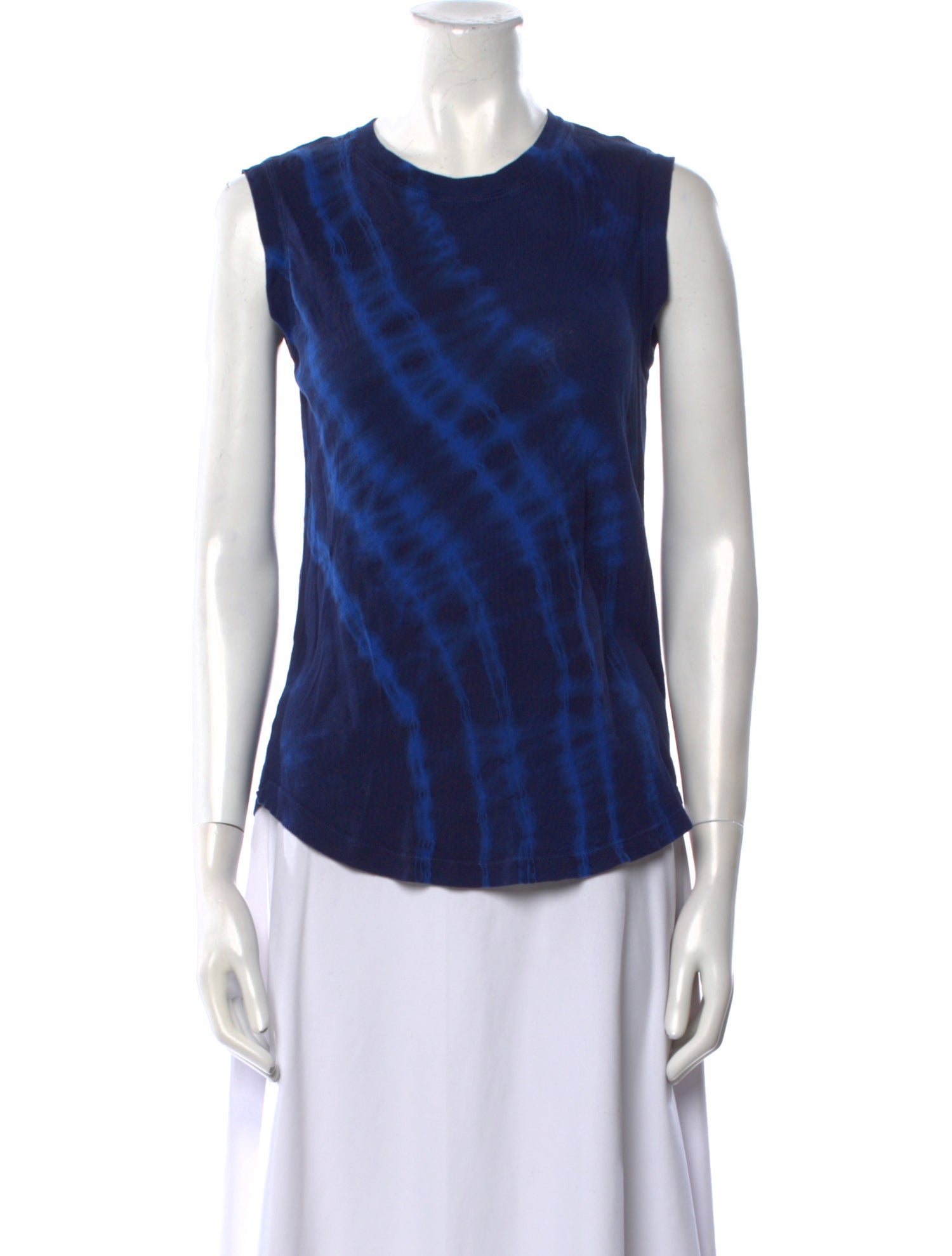 Raquel Allegra Tie-Dye Print Crew Neck Top