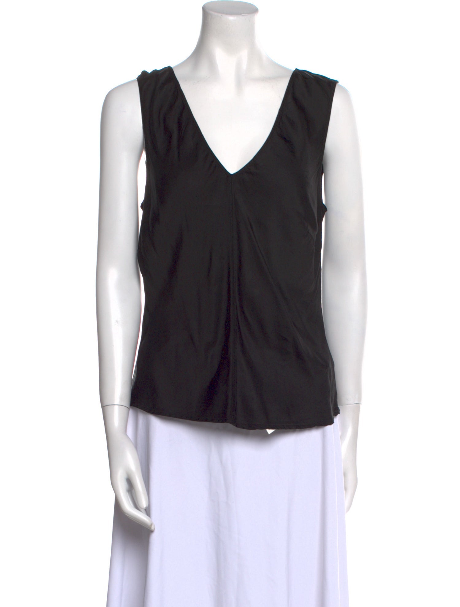 Raquel Allegra Silk V-Neck Top