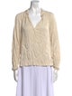 Raquel Allegra V-Neck Long Sleeve Blouse