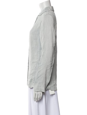 Raquel Allegra Long Sleeve Button-Up Top