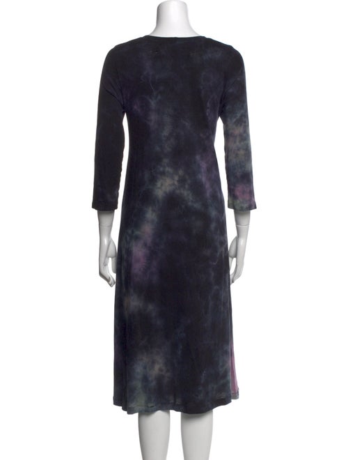 Raquel Allegra Tie-Dye Print Midi Length Dress