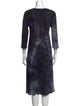 Raquel Allegra Tie-Dye Print Midi Length Dress