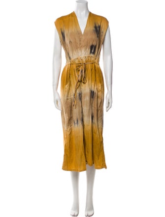 Raquel Allegra Printed Midi Length Dress