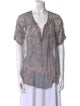 Raquel Allegra Silk Tie-Dye Print Blouse