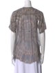 Raquel Allegra Silk Tie-Dye Print Blouse