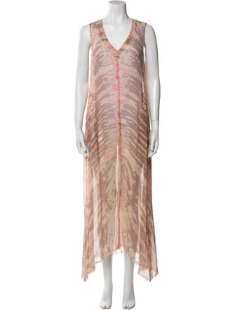 Raquel Allegra Tie-Dye Print Long Dress