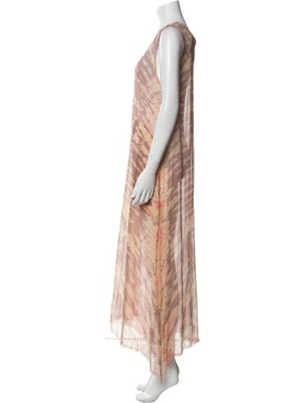 Raquel Allegra Tie-Dye Print Long Dress