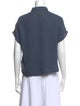 Raquel Allegra Short Sleeve Button-Up Top