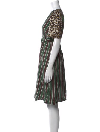 Raquel Allegra Striped Knee-Length Dress