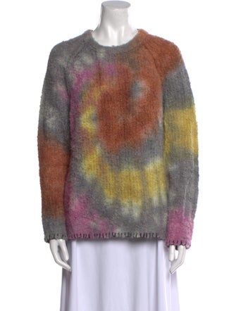 Raquel Allegra Tie-Dye Print Crew Neck Sweater