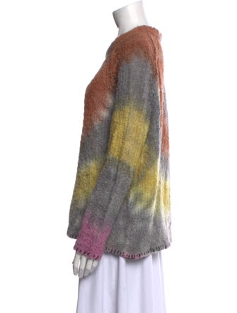 Raquel Allegra Tie-Dye Print Crew Neck Sweater