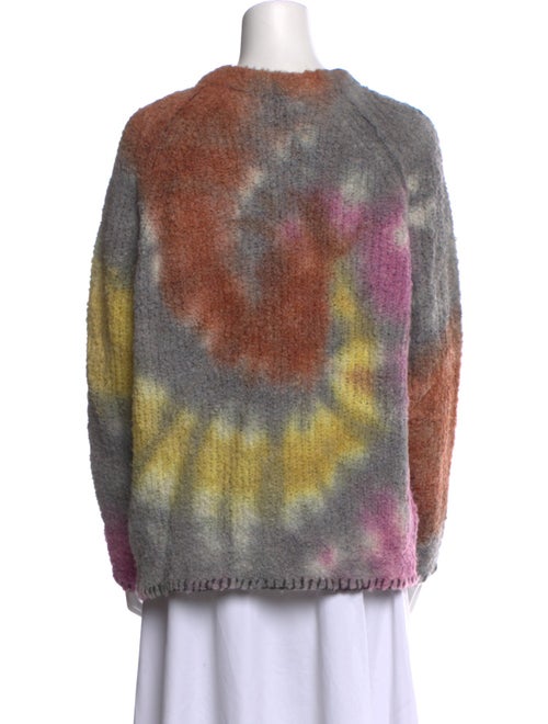 Raquel Allegra Tie-Dye Print Crew Neck Sweater