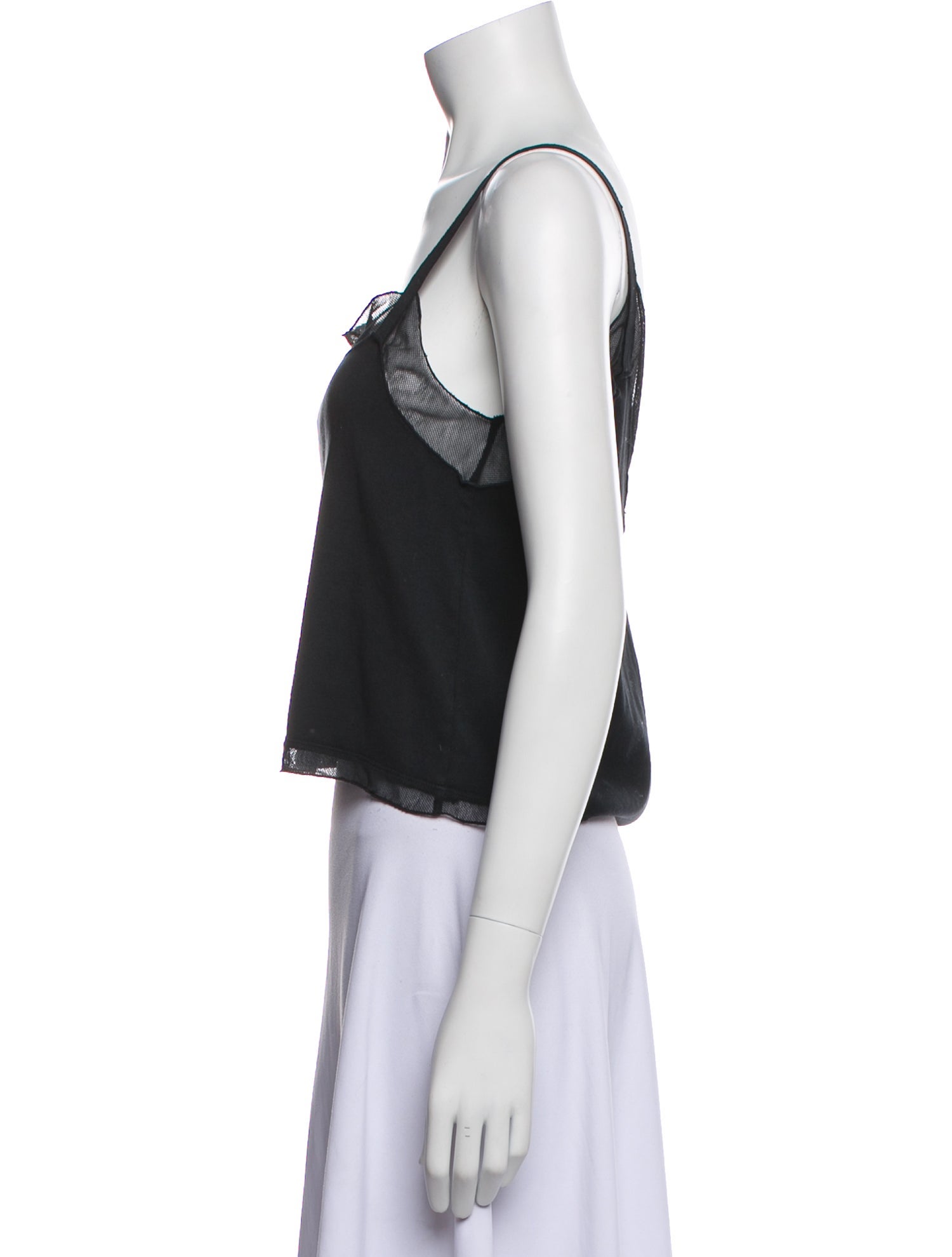 Raquel Allegra Square Neckline Sleeveless Crop Top